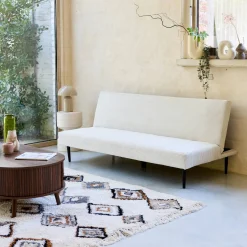Sofá-cama en terciopelo de pana fina, 3 plazas