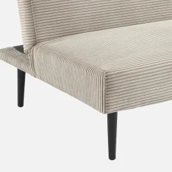 Sofá-cama en terciopelo de pana fina, 3 plazas