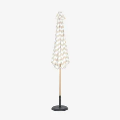 Sombrilla redonda 3m de mástil central con efecto madera