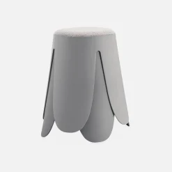 Taburete apilable con asiento texturado, set de 2
