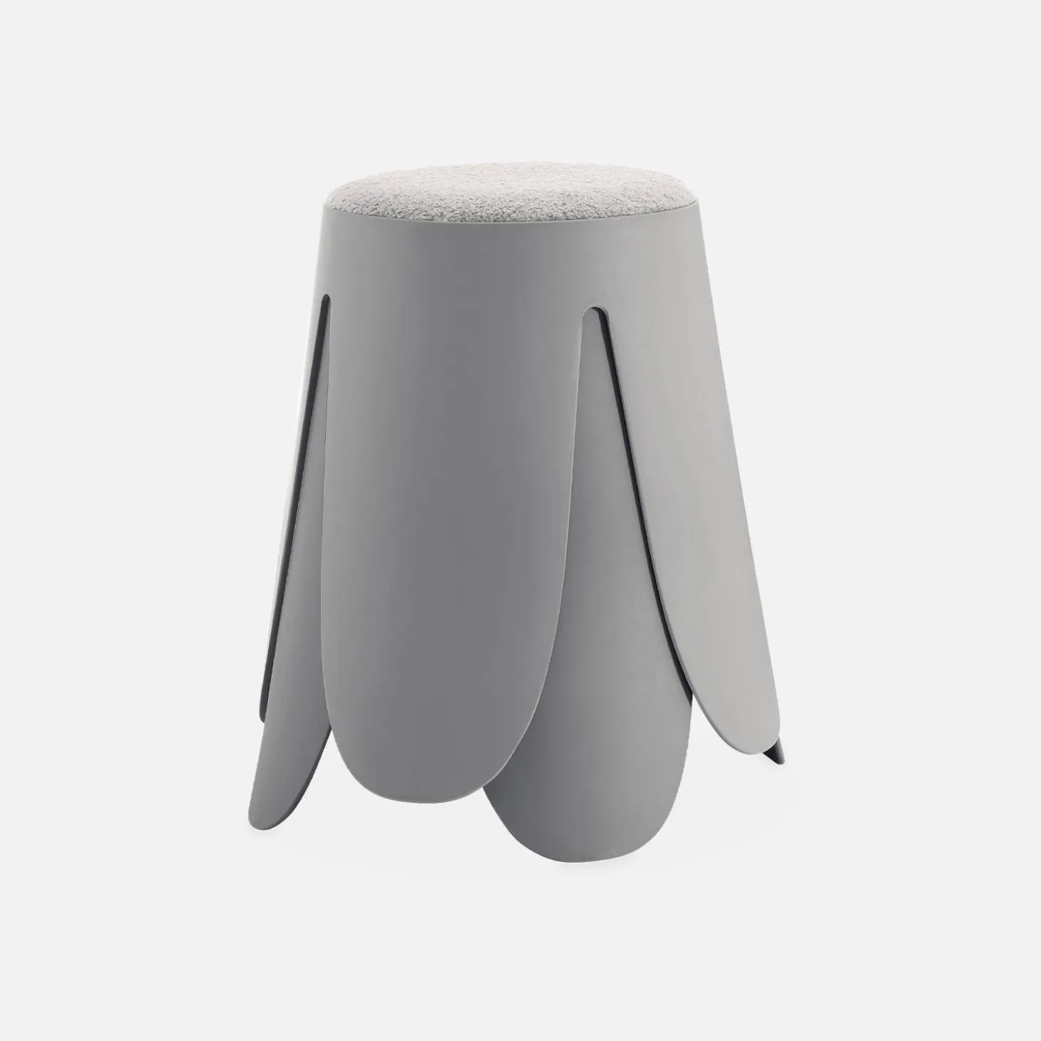 Taburete apilable con asiento texturado, set de 2