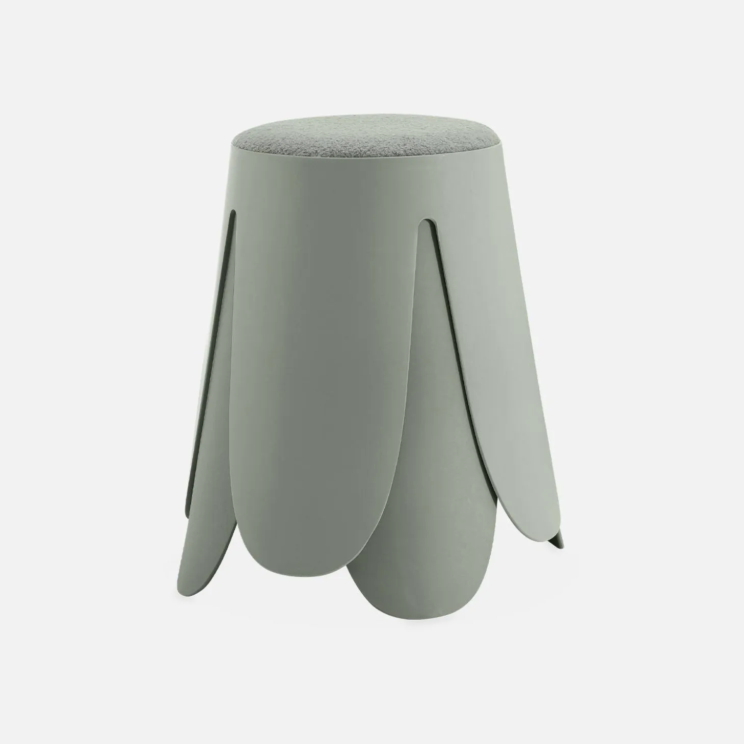 Taburete apilable con asiento texturado, set de 2