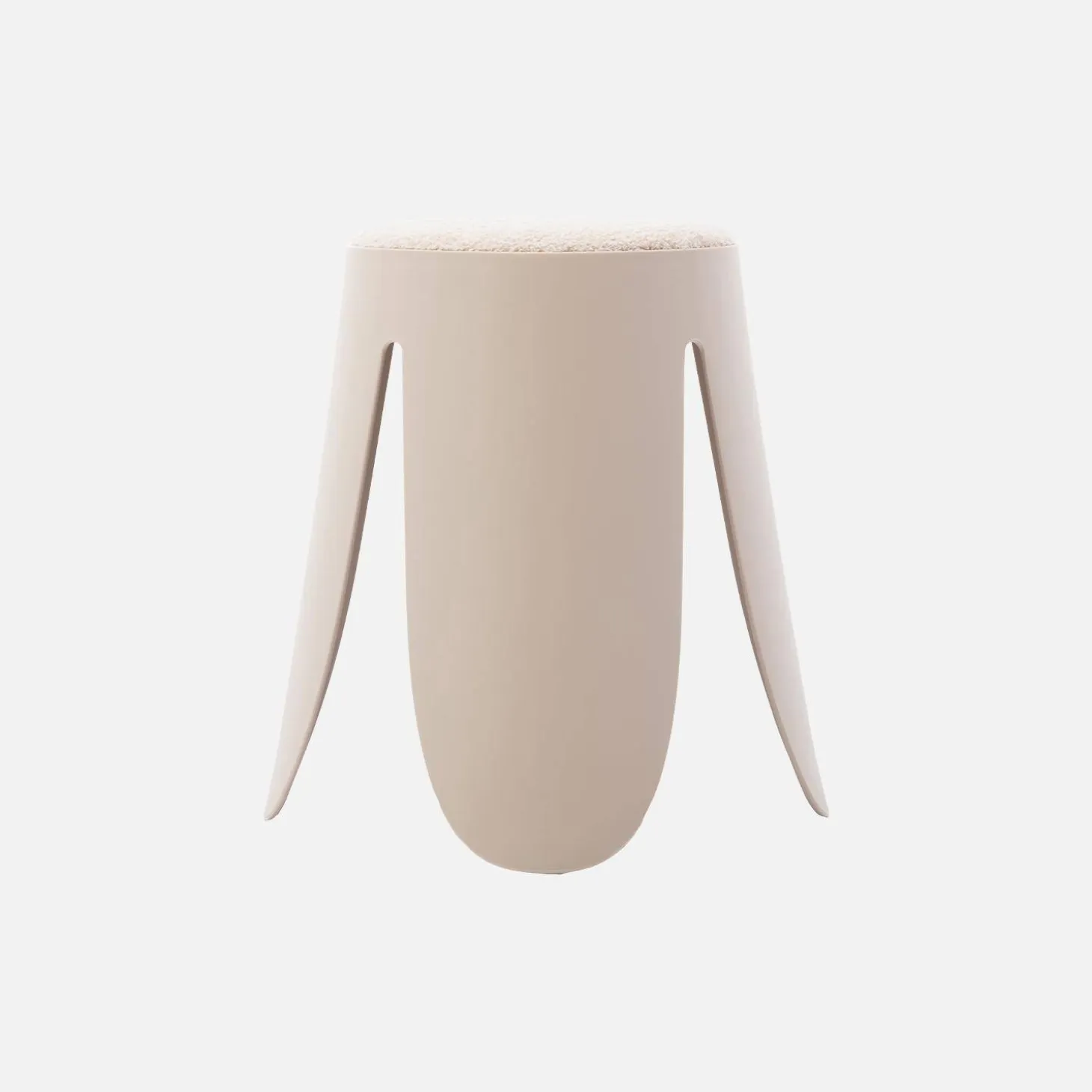 Taburete apilable con asiento texturado, set de 2