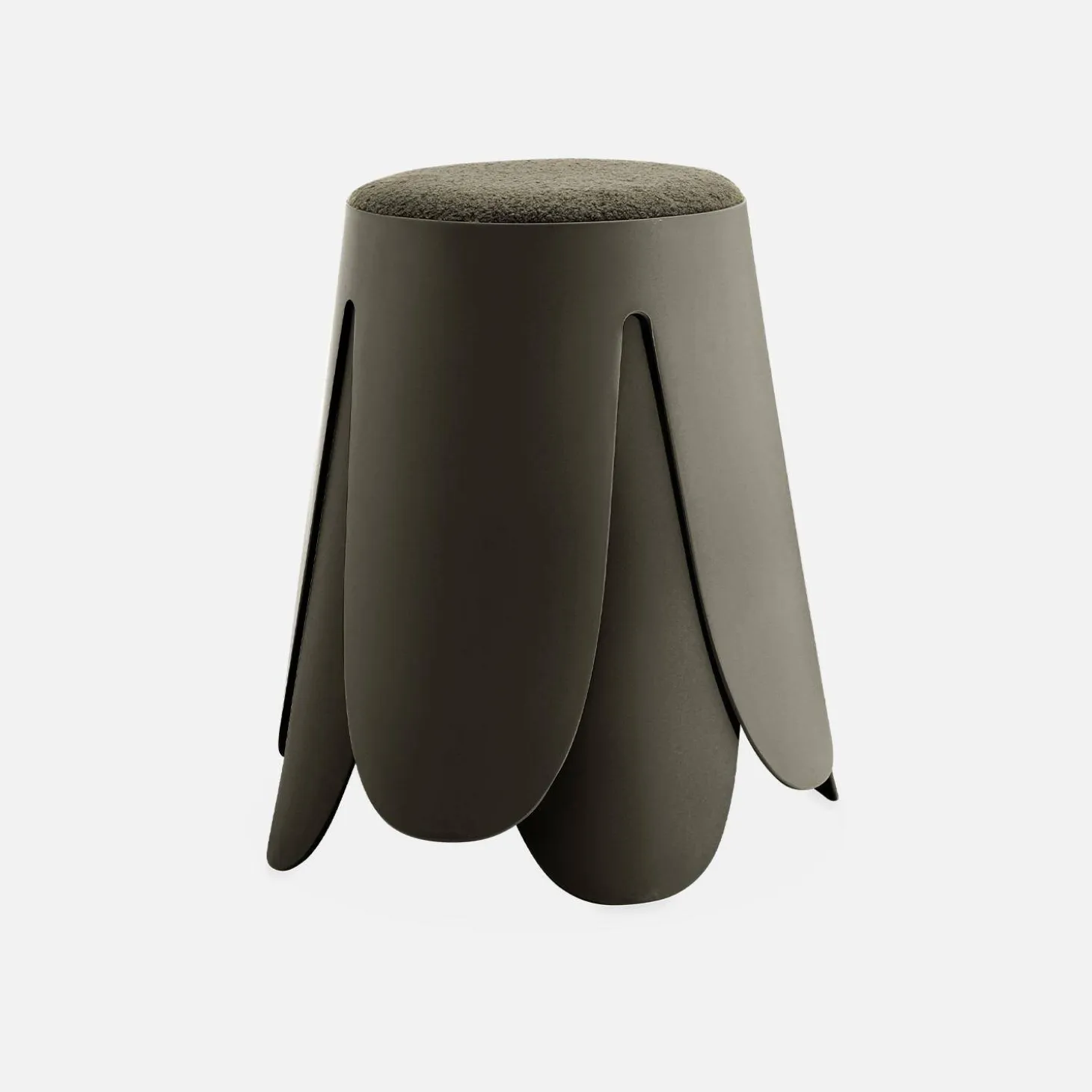 Taburete apilable con asiento texturado, set de 2