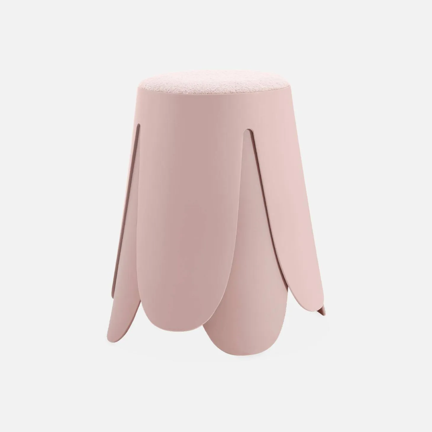Taburete apilable con asiento texturado, set de 2