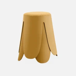 Taburete apilable con asiento texturado, set de 2