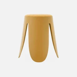 Taburete apilable con asiento texturado, set de 2