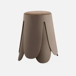 Taburete apilable con asiento texturado, set de 2