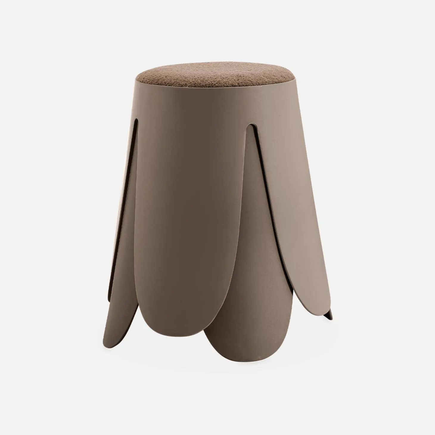 Taburete apilable con asiento texturado, set de 2