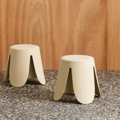 Taburete apilable infantil borreguito texturizada, set de 2