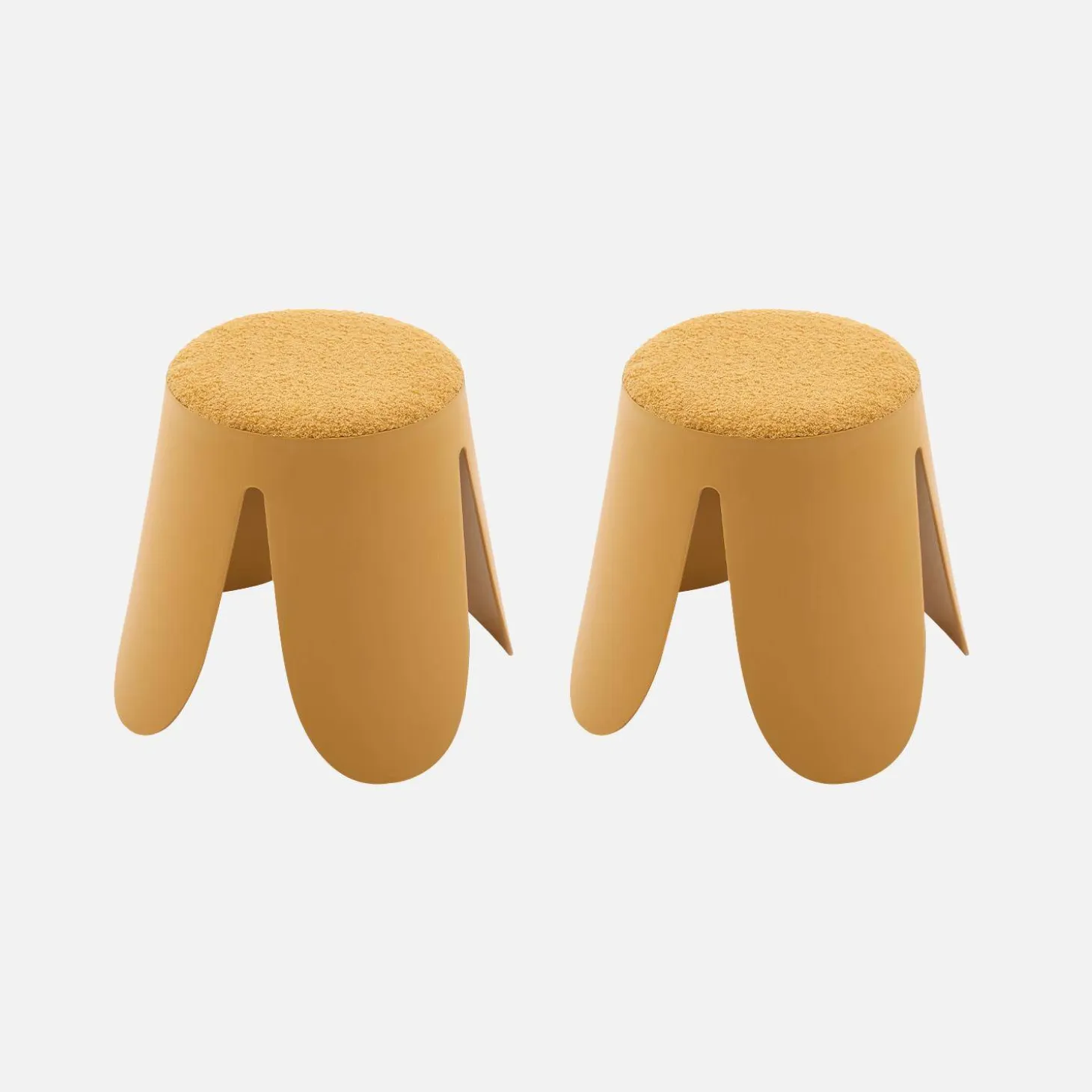 Taburete apilable infantil borreguito texturizada, set de 2