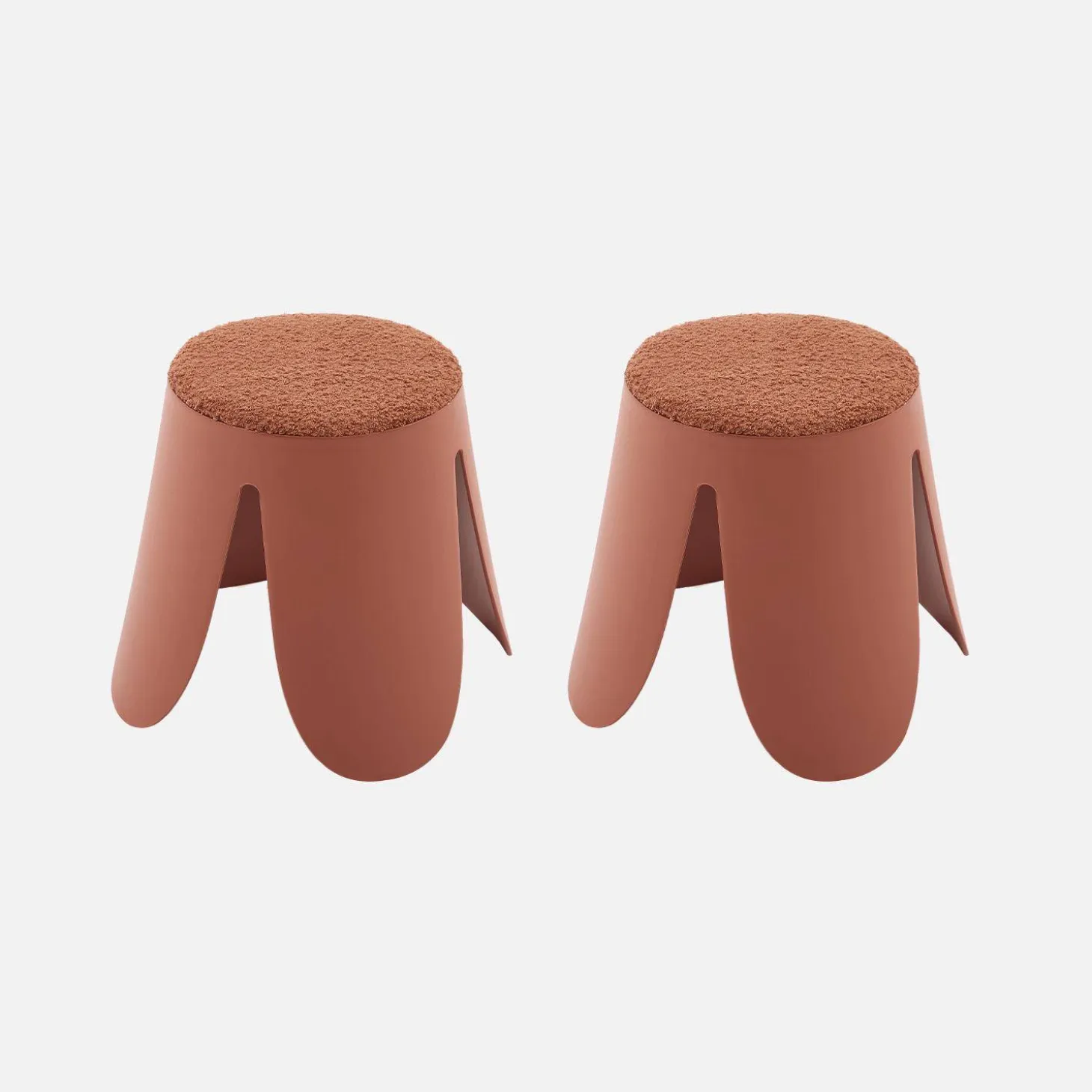 Taburete apilable infantil borreguito texturizada, set de 2