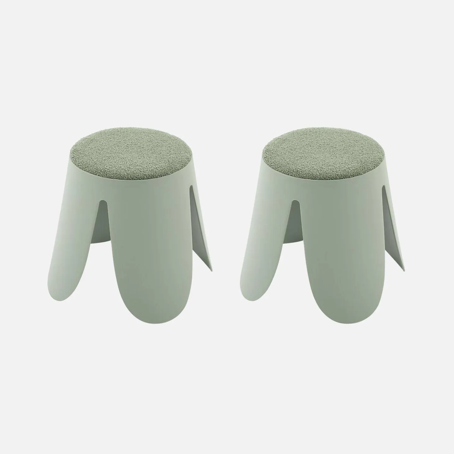 Taburete apilable infantil borreguito texturizada, set de 2