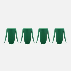 Taburete apilable polipiel, set de 4