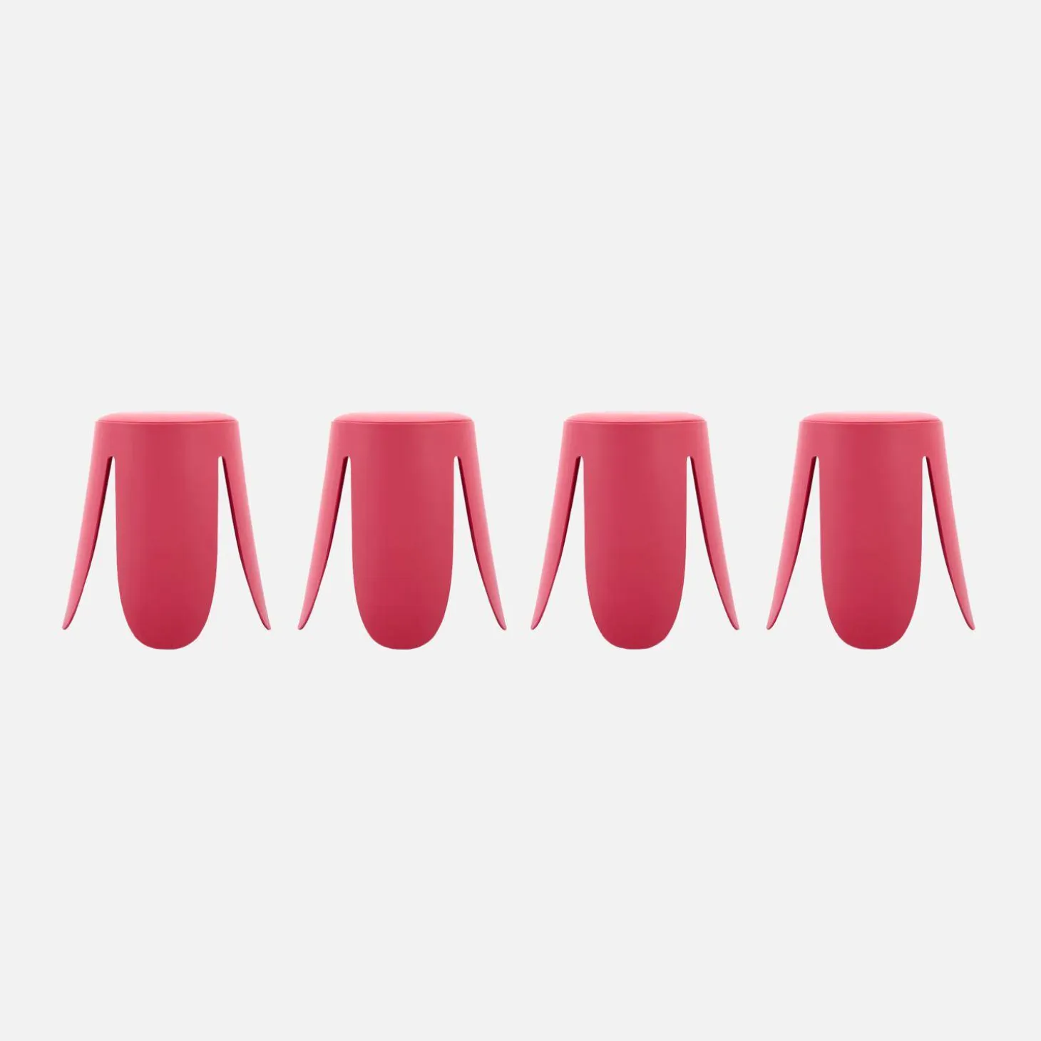 Taburete apilable polipiel, set de 4