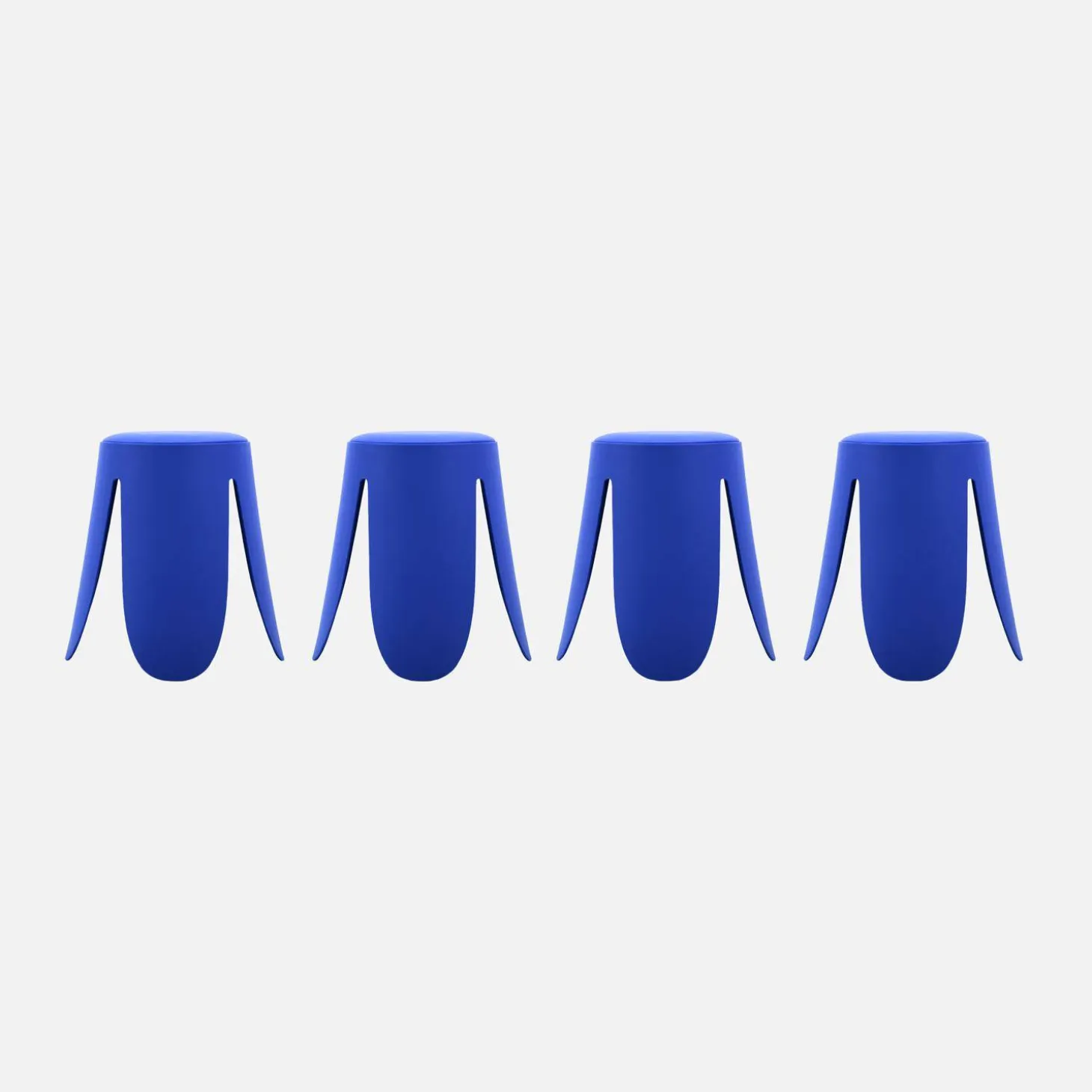 Taburete apilable polipiel, set de 4