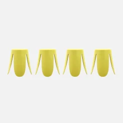 Taburete apilable polipiel, set de 4