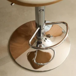 Taburete de bar ajustable curvado en polipiel, set de 2
