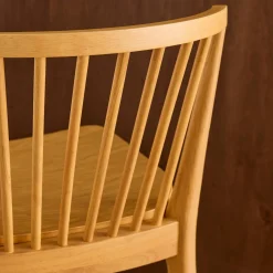 Taburete de bar con barrotes de madera de hevea, set de 2