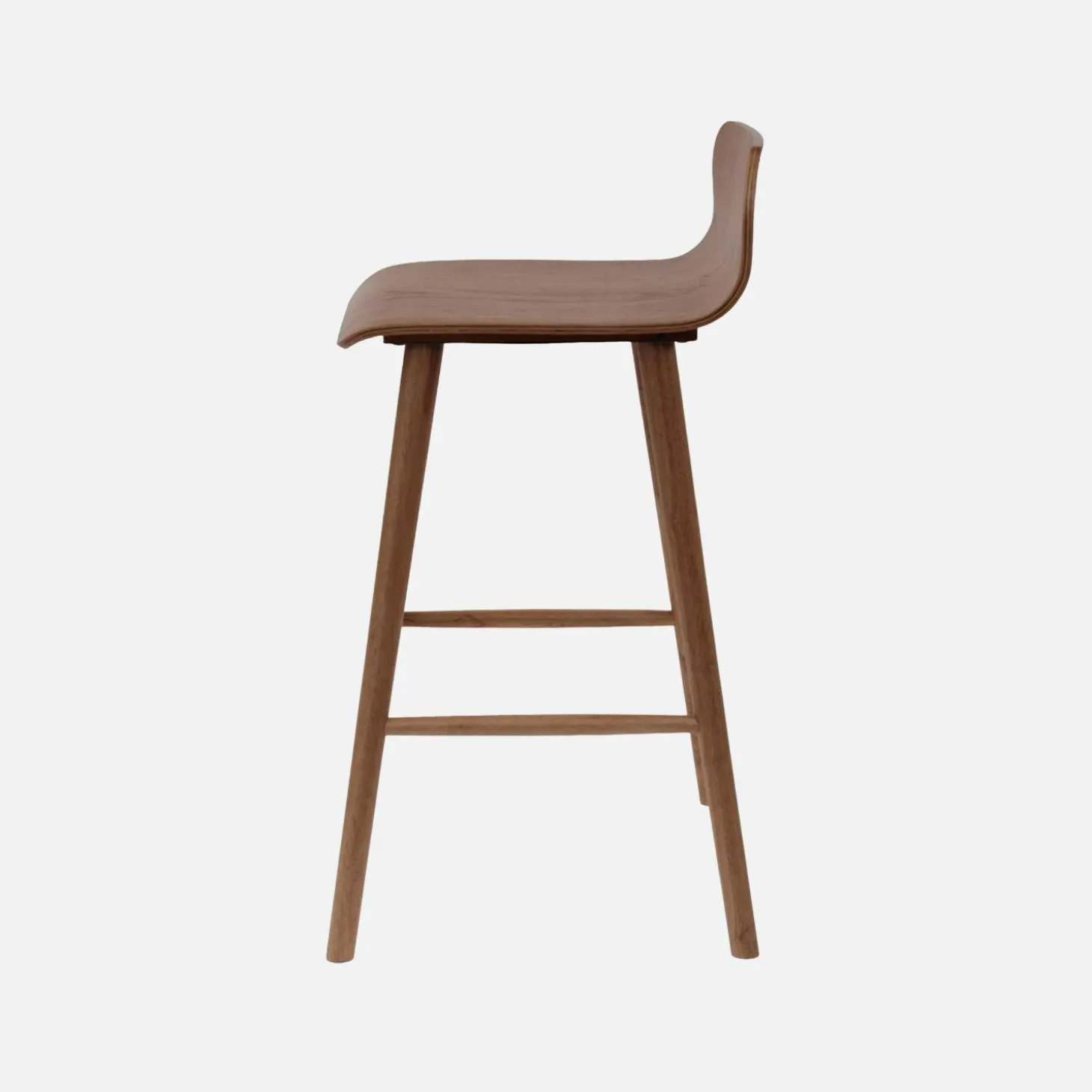 Taburete de bar escandinavo de madera de hevea 67,5cm, set de 2