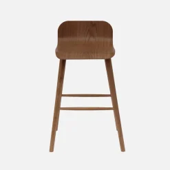 Taburete de bar escandinavo de madera de hevea 67,5cm, set de 2