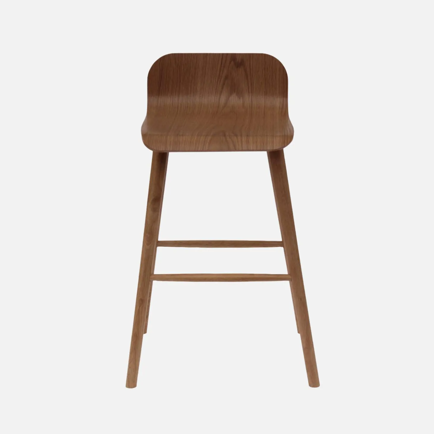 Taburete de bar escandinavo de madera de hevea 67,5cm, set de 2