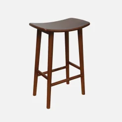 Taburete de bar vintage de madera de caucho, set de 2