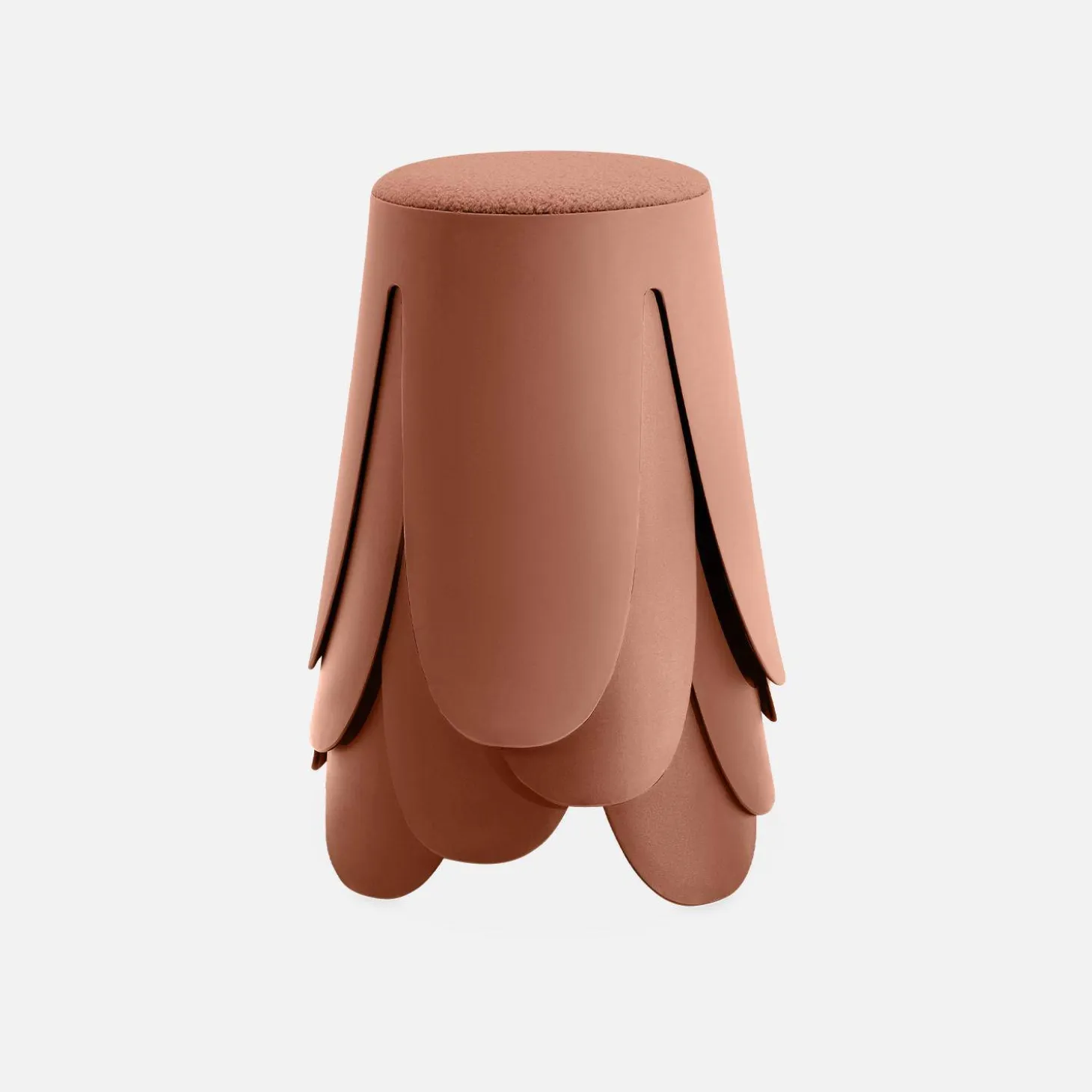 Taburetes apilable de borreguito texturizado, set de 4