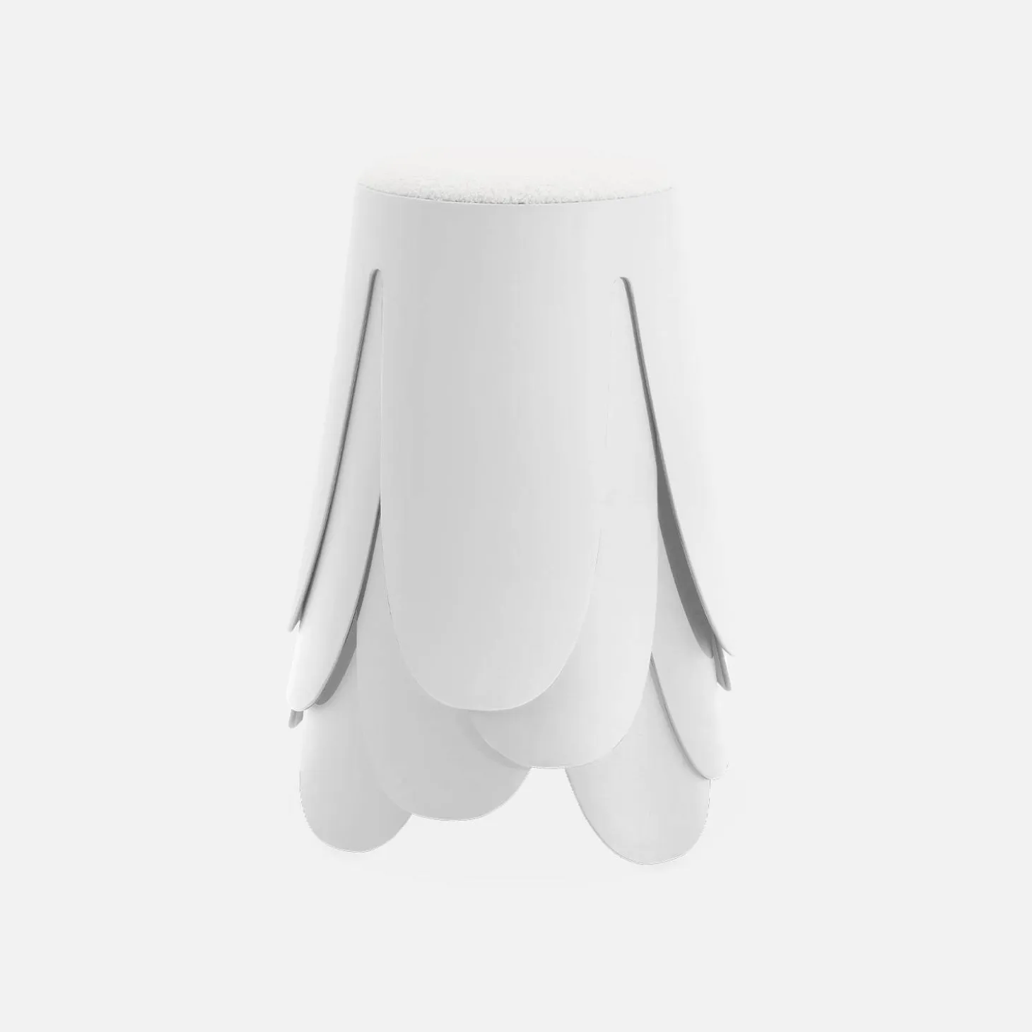 Taburetes apilable de borreguito texturizado, set de 4