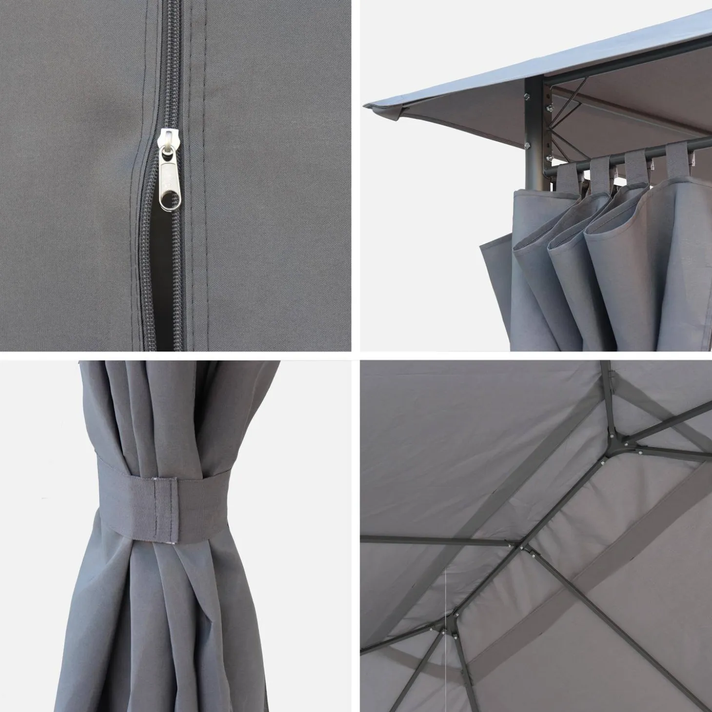 Tela de techo con cortinas 3x4m