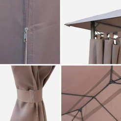 Tela de techo con cortinas 3x4m