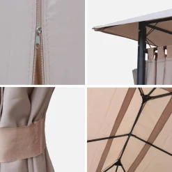 Toldo de techo para pérgola 3x4m