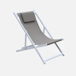 Tumbona de aluminio multi posiciones, set de 2