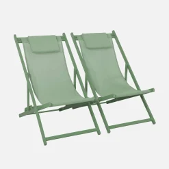 Tumbona de aluminio multi posiciones, set de 2