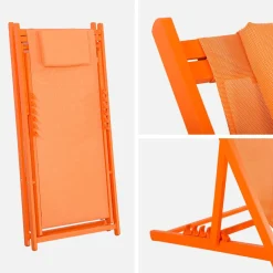 Tumbona de aluminio multi posiciones, set de 2