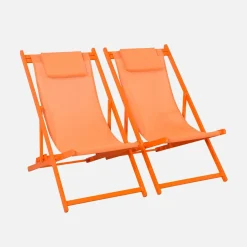 Tumbona de aluminio multi posiciones, set de 2
