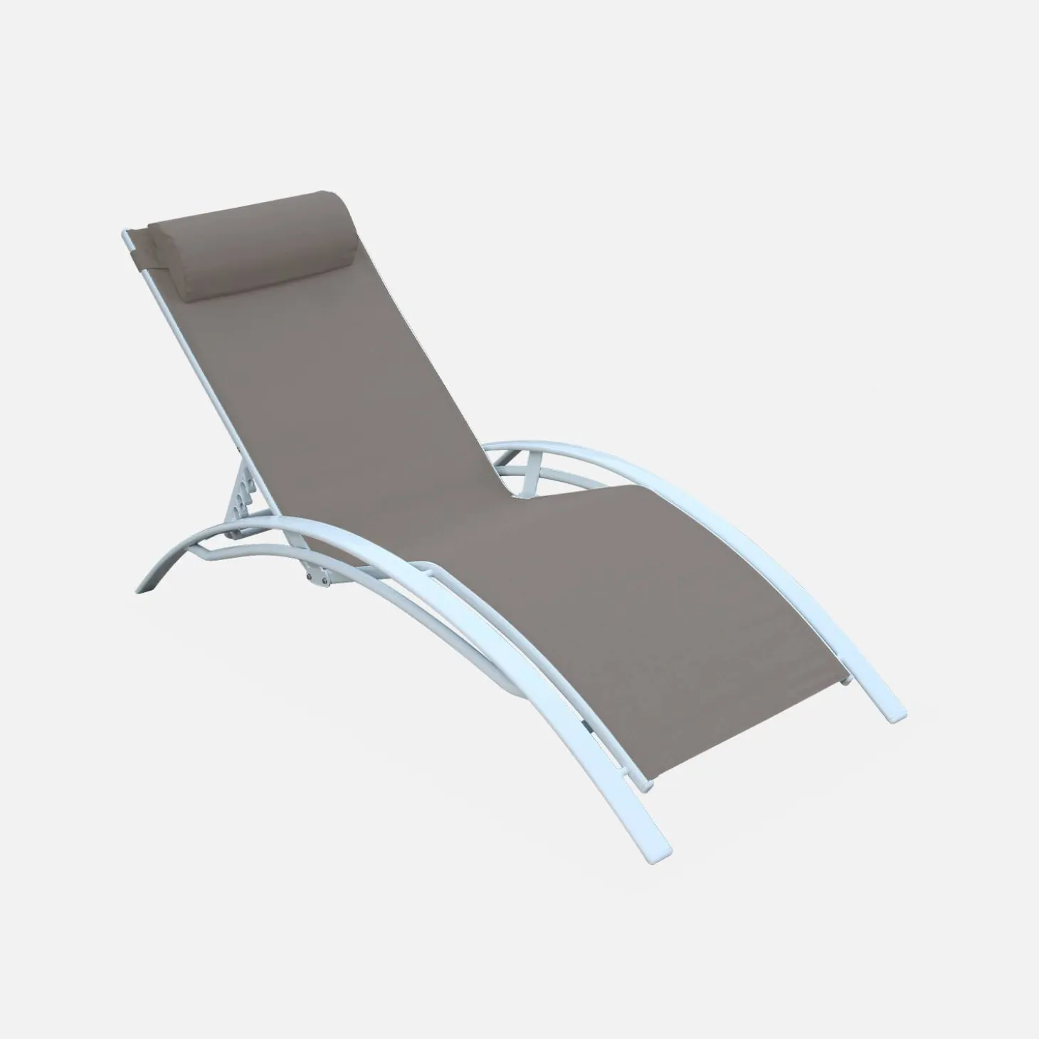 Tumbona de aluminio textileno, set de 2