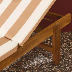 Tumbona de madera con ruedas, set de 2