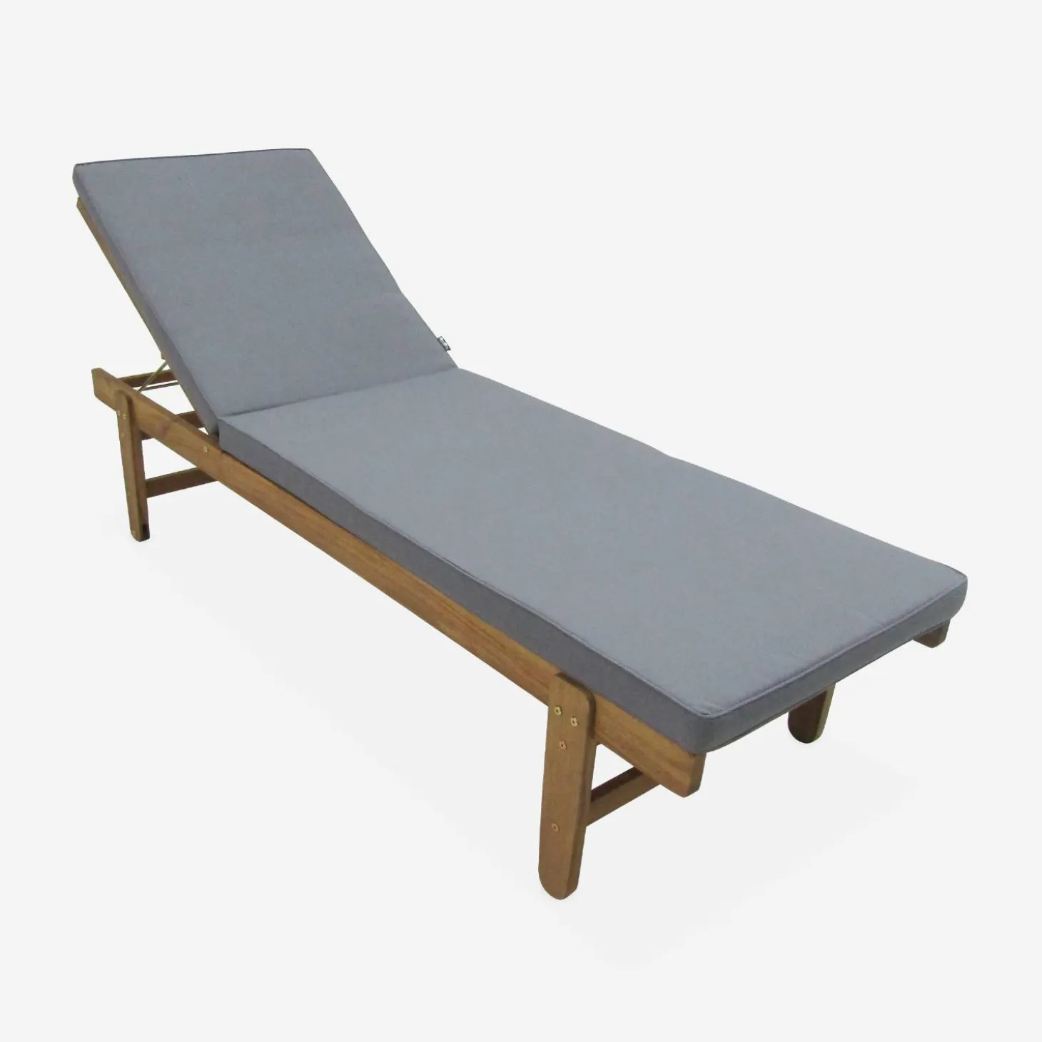 Tumbona de madera con ruedas, set de 2