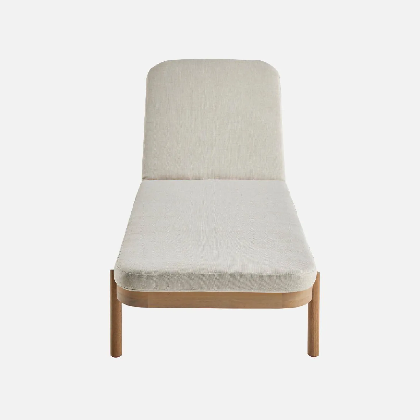 Tumbona de madera de acacia y reclinables, set de 2