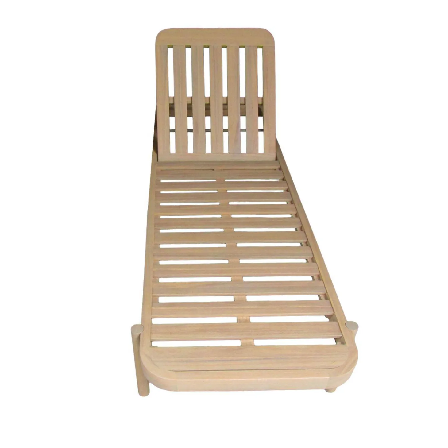 Tumbona de madera de acacia y reclinables, set de 2