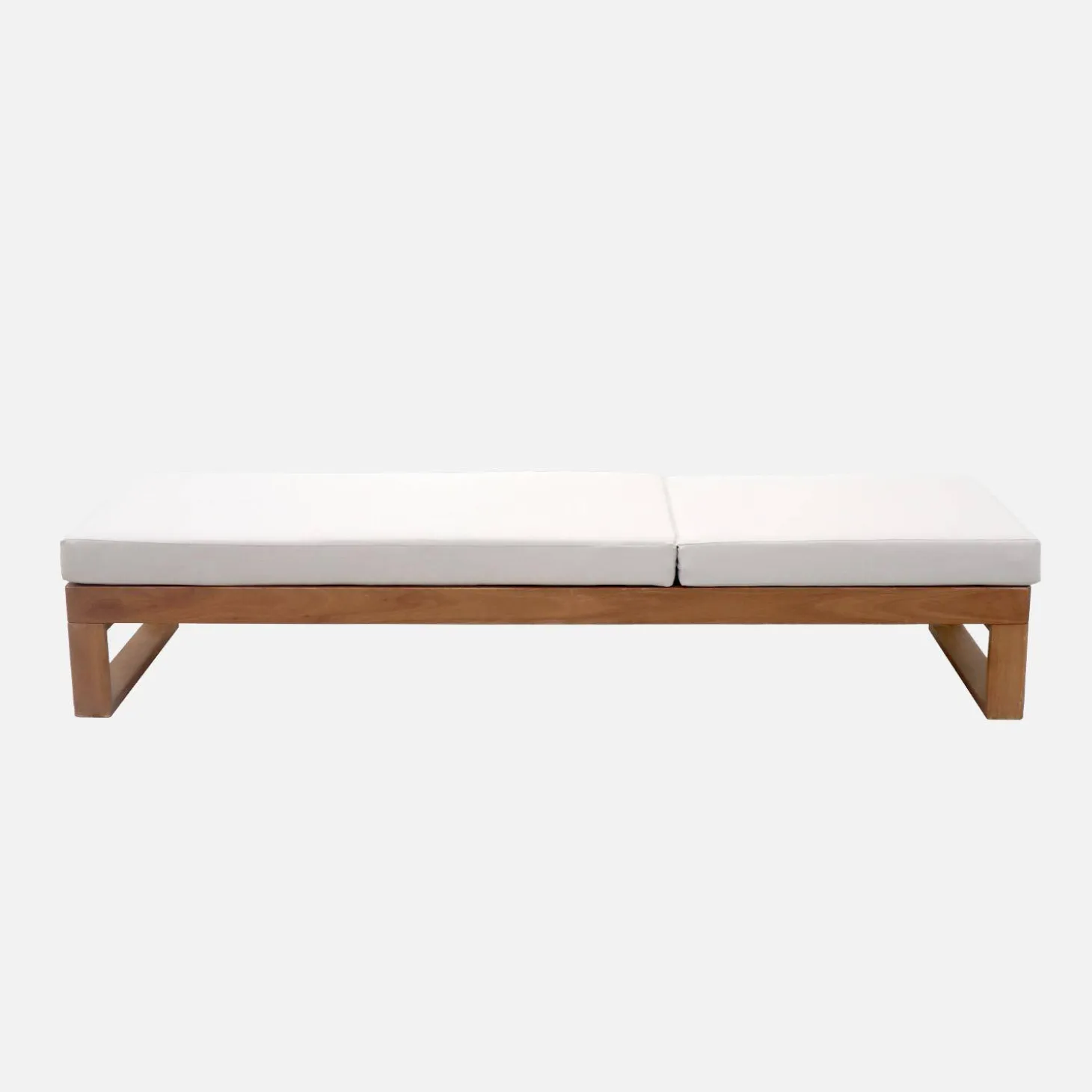 Tumbona de madera de eucalipto multiposición, set de 2
