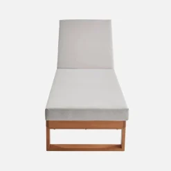Tumbona de madera de eucalipto, multiposiciones