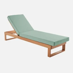 Tumbona de madera de eucalipto multiposición, set de 2