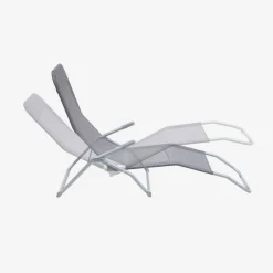Tumbona plegable de textileno con 2 posiciones, set de 2