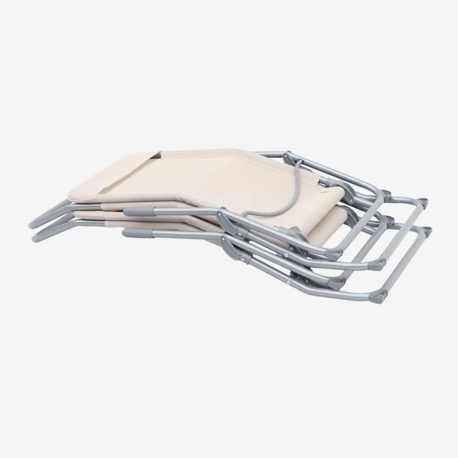 Tumbona plegable de textileno con 2 posiciones, set de 2