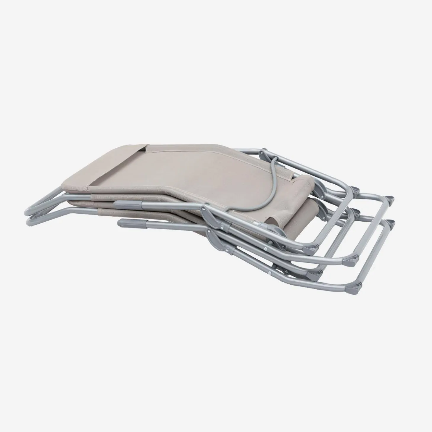 Tumbona plegable de textileno con 2 posiciones, set de 2