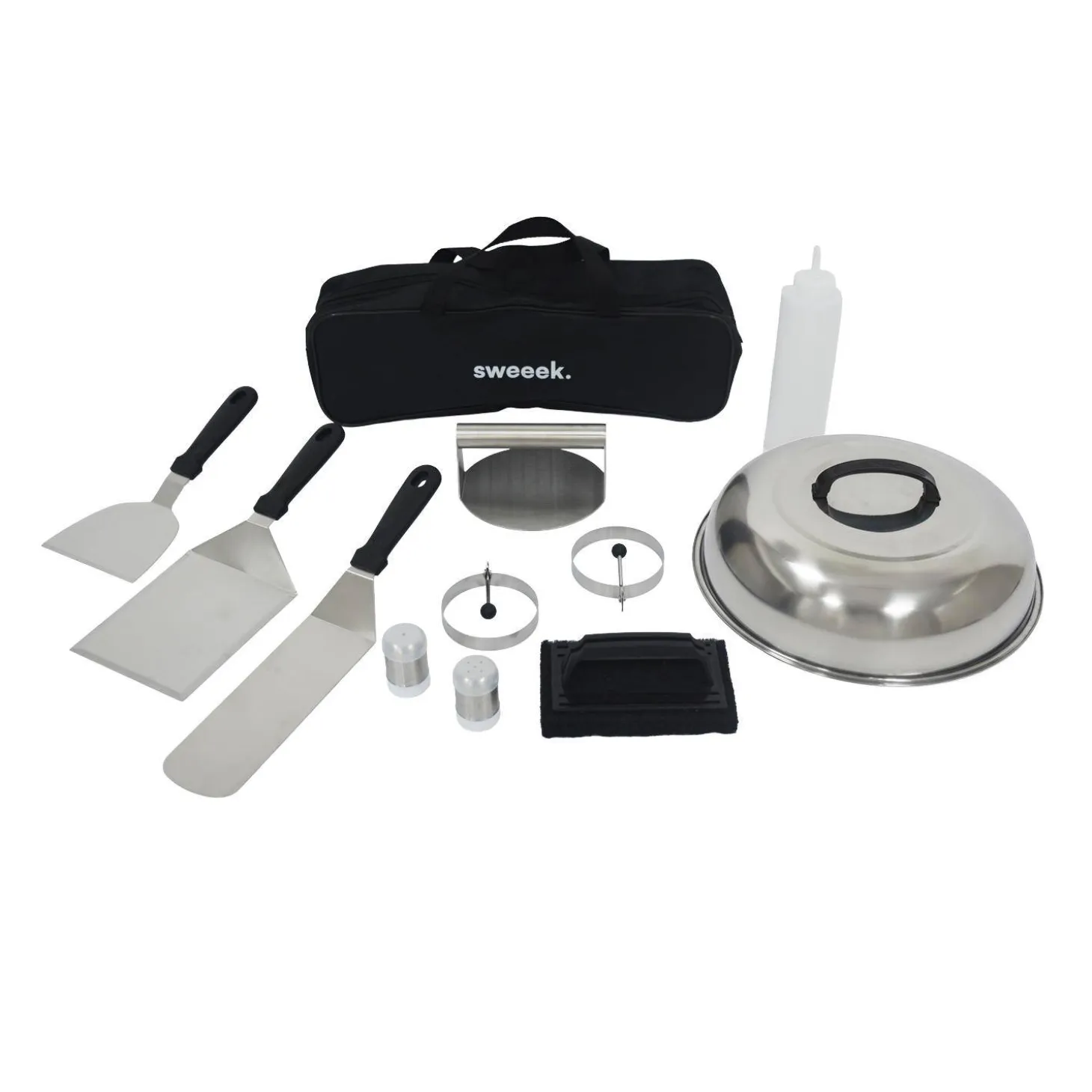 Utensilios para barbacoa, plancha y brasero, 11 piezas